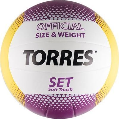 Мяч волейбольный TORRES Set (р.5, синт.кожа ТПУ. клееный.) 30045